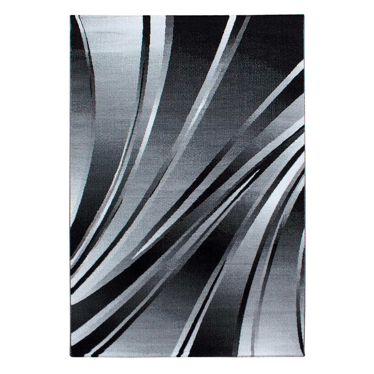 Flachwebeteppich Parma Schwarz ca. 240x340cm - Schwarz, Design, Textil (240/340cm) - Novel