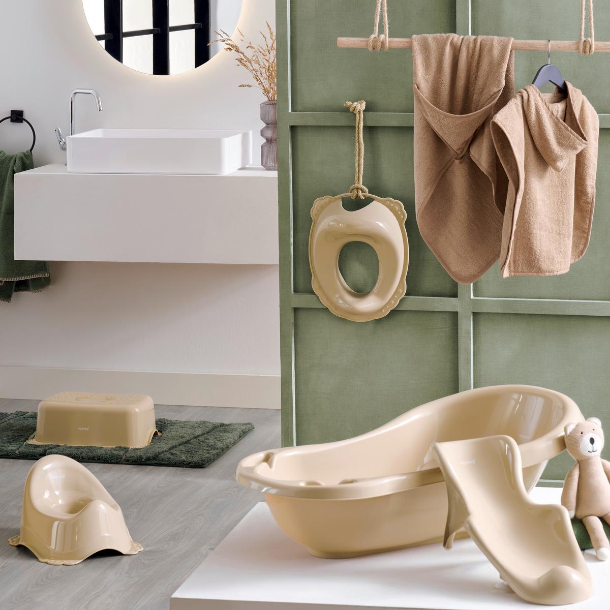 NOCNICZEK SOFT BEIGE - beżowy, Basics, tworzywo sztuczne (35,5/30/22,5cm) - My Baby Lou