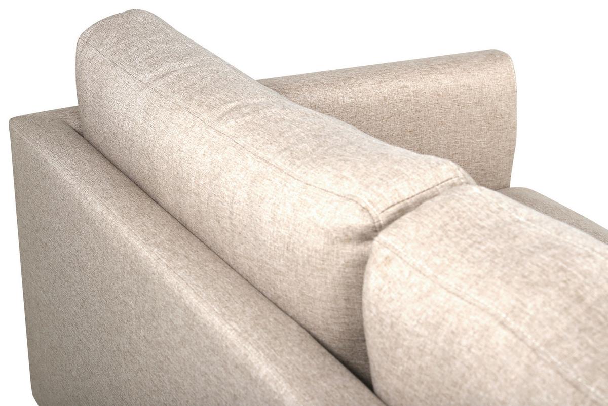 2-SITZER-SOFA ZOOM - Hellbraun/Beige, Design, Textil/Metall (180/78/80cm) - Livetastic