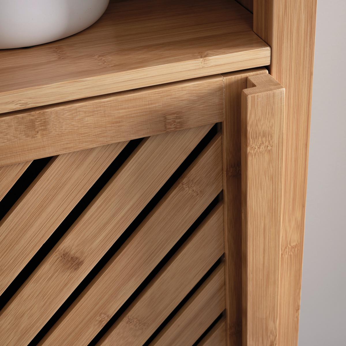 Hochschrank Bonny Hellbraun ca. 35x160x36 cm - Naturfarben, MODERN, Naturmaterialien (35/160/36cm) - Bessagi Home