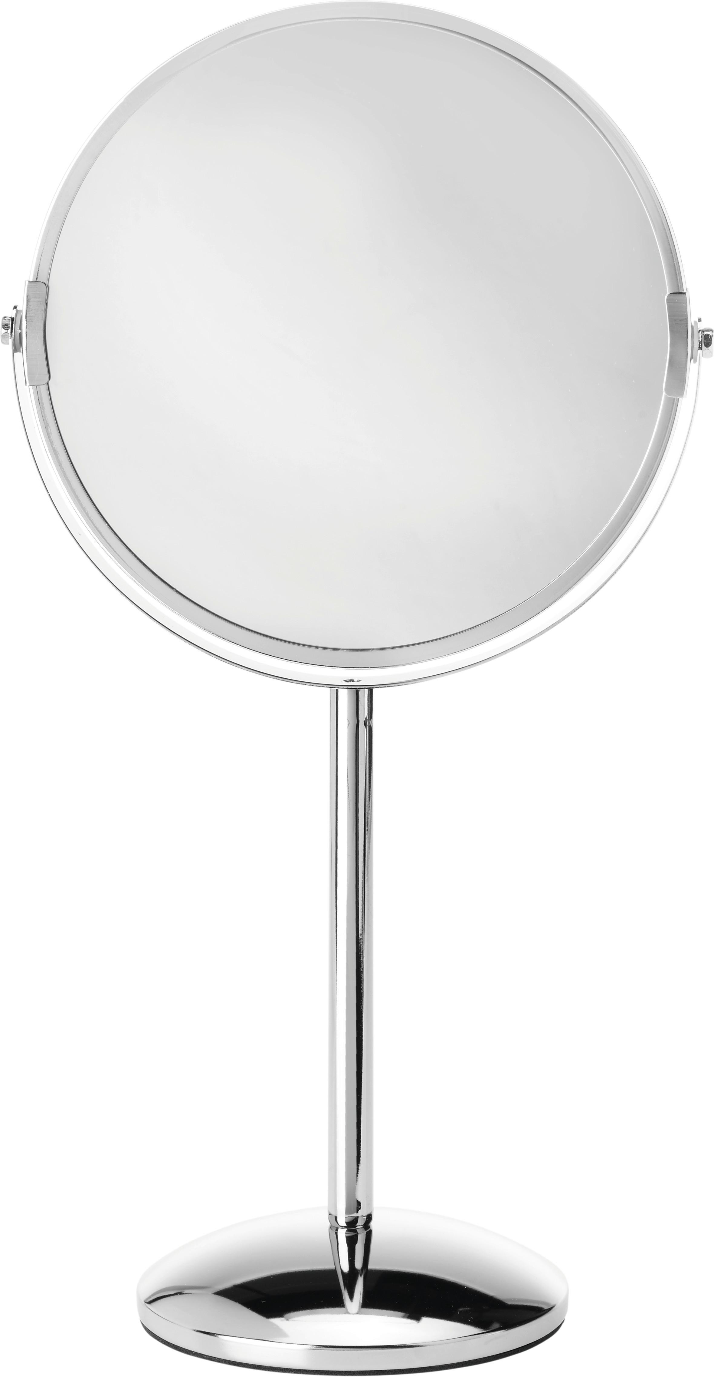 Kosmetikspiegel ca. 20x36x12cm - Chromfarben, Glas/Metall (20/36/12cm) - Modern Living