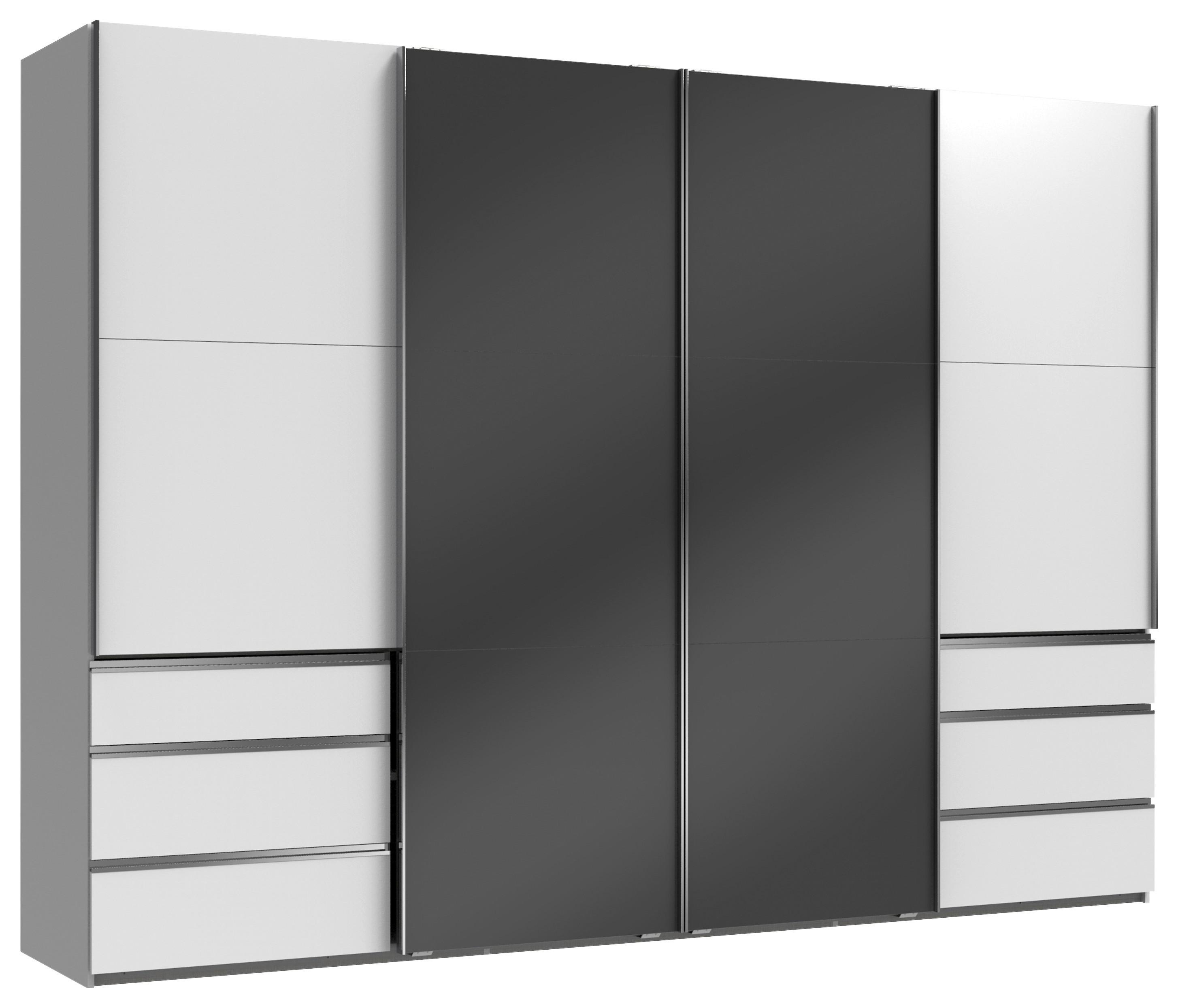 Ormar S Kliznim Vratima Level 36c - bijela/siva, Moderno, drvni materijal (300/216/65cm) - Modern Living