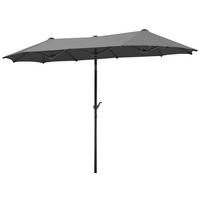 Doppelsonnenschirm Salerno ca.300x220x150cm Anthrazit - Anthrazit, Basics, Textil/Metall (300/220/150cm) - Schneider