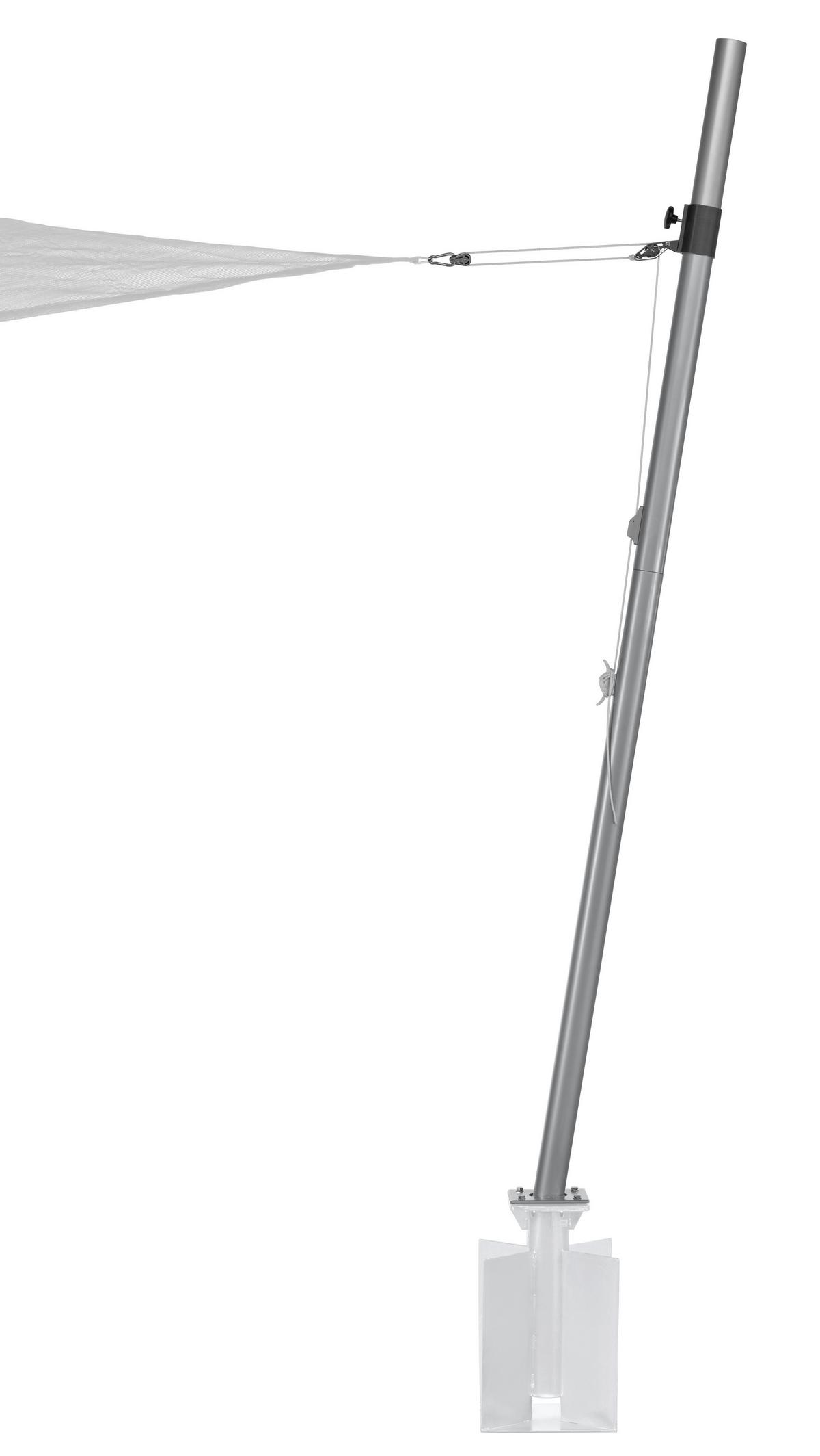 Schneider Sonnesegelzubehör Mast ca.6x240x6cm Edelstahl - Hellgrau, Basics, Metall (6/240/6cm) - Schneider