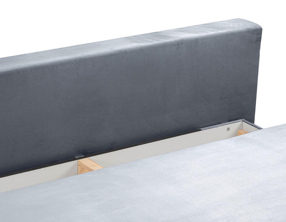 Schlafsofa Sorto Blaugrau - Blaugrau/Schwarz, Basics, Holz/Textil (200/91/100cm) - MID.YOU