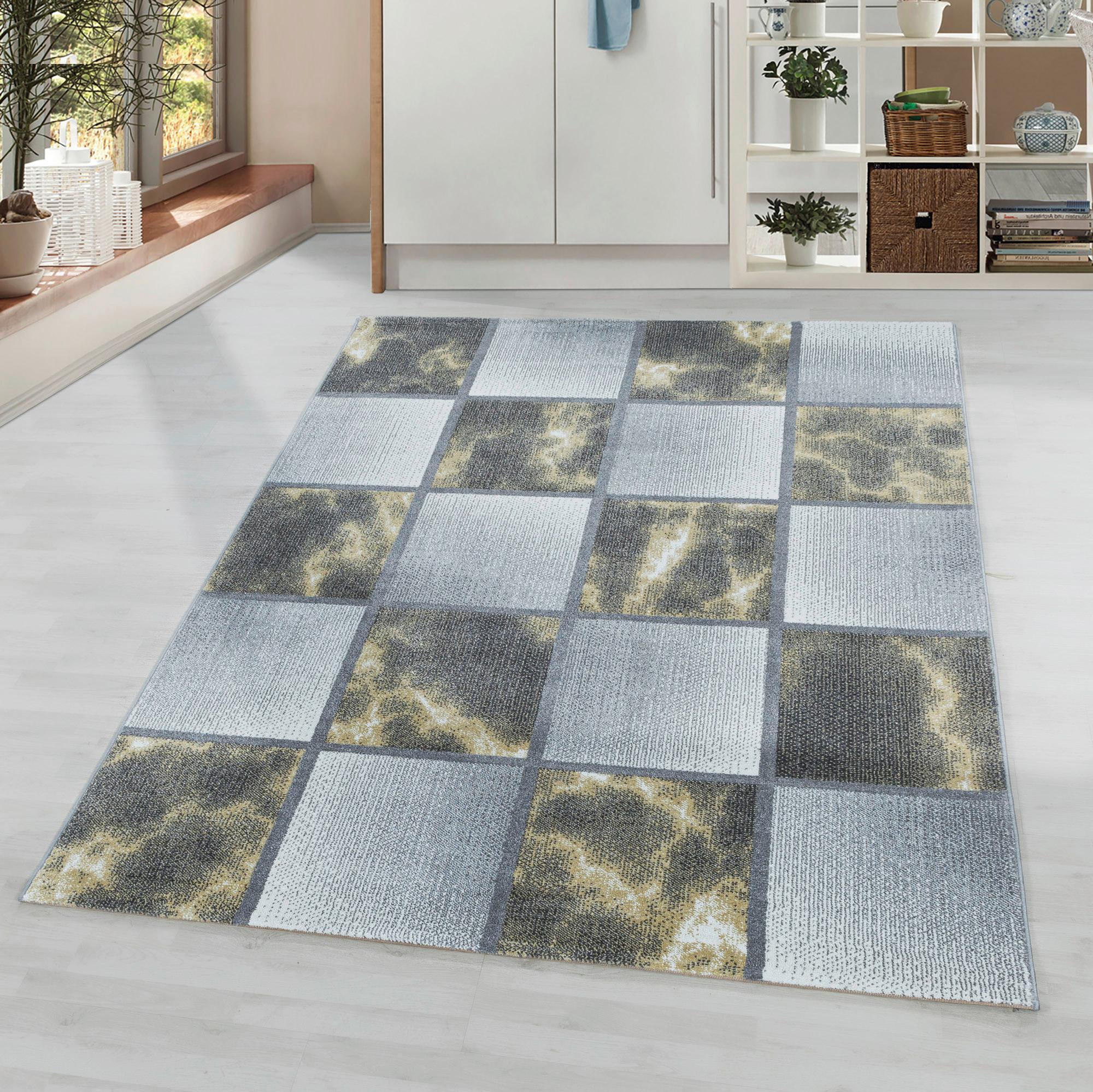 Webteppich Ottawa Gelb ca. 140x200cm - Gelb, Design, Textil (140/200cm)
