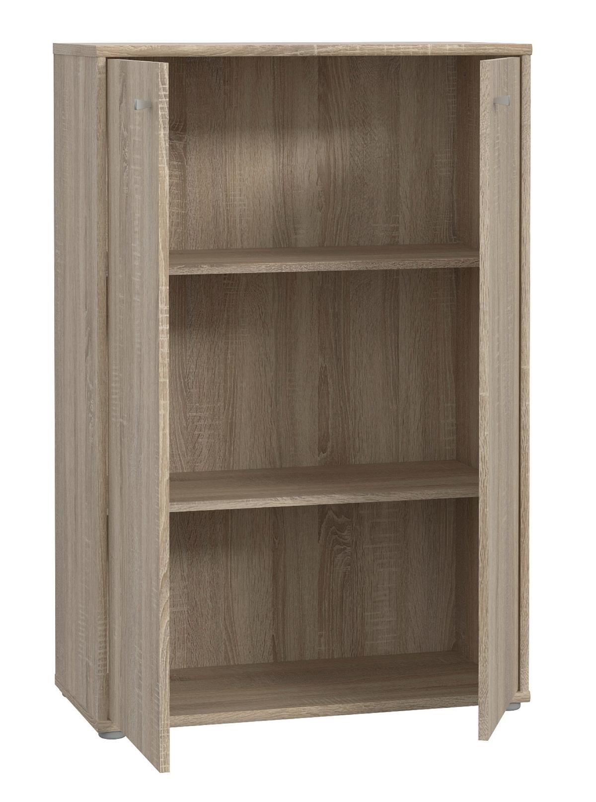 Komoda Tempra 2, Barva Hrasta - barve aluminija/hrast sonoma, Design, umetna masa/leseni material (73,7/111,1/34,8cm)