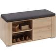 Garderobna Klop Danilo - bukev/siva, Moderno, leseni material (100/44/41cm) - Mömax modern living