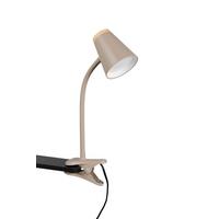 LAMPA ZACISKOWA LED R25831143 PONGO - beżowy/brązowy, Basics, tworzywo sztuczne/metal (33/9,5/32cm)