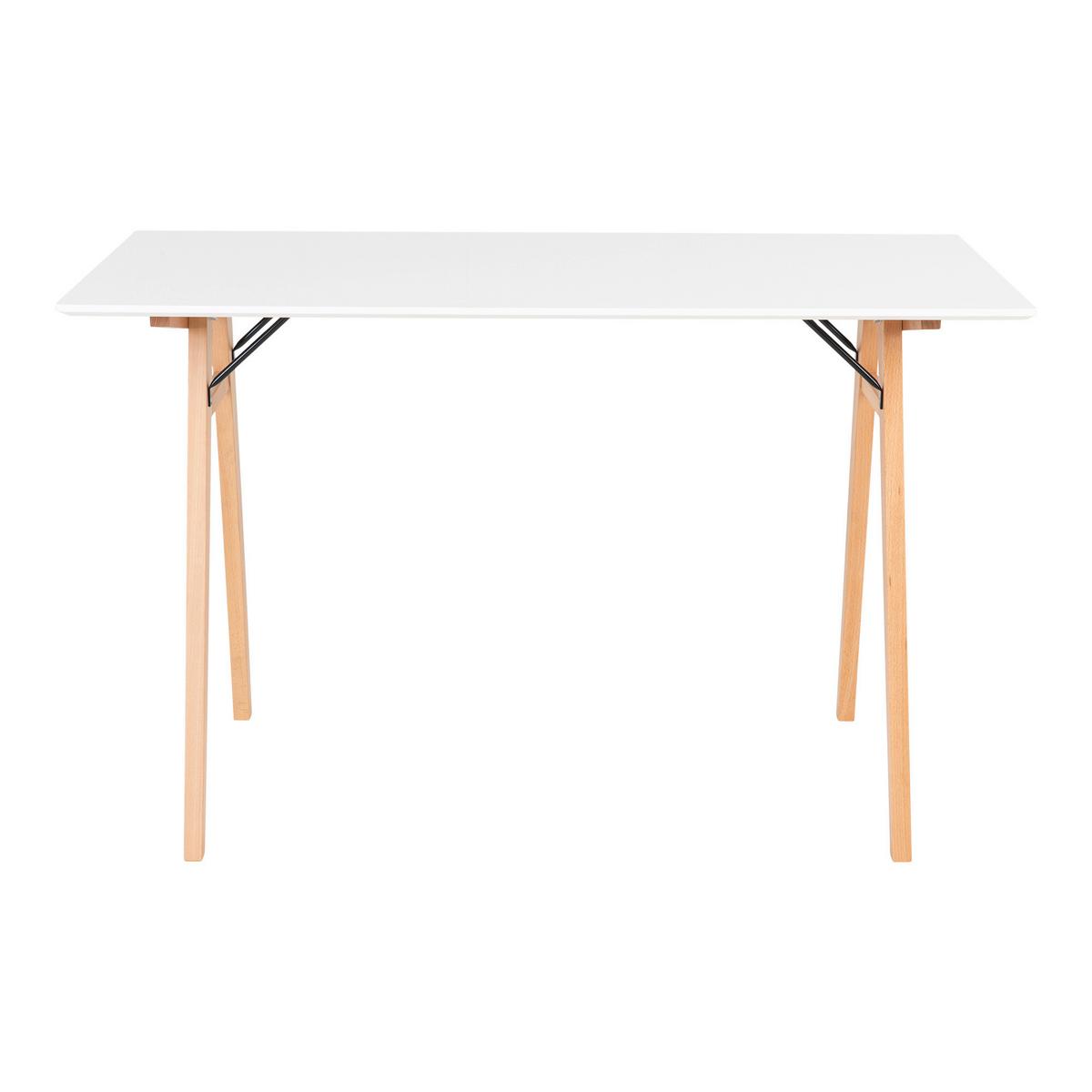 Schreibtisch Vojens Desk Eiche Bianco/Weiß - Eiche Bianco/Weiß, MODERN, Holz/Holzwerkstoff (120/75/60cm) - MID.YOU