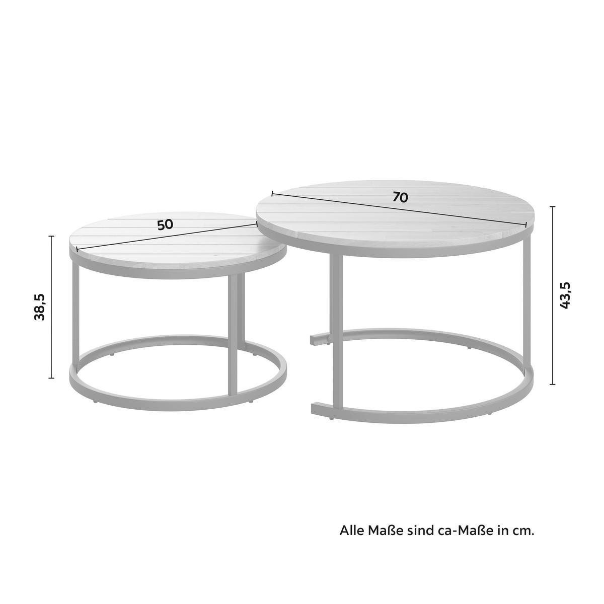 Loungegarnitur-Set Lorena Grau Akazie Metall/Outdoorstoff - Schwarz/Grau, MODERN, Holz/Textil (241/67/69cm) - Bessagi Garden