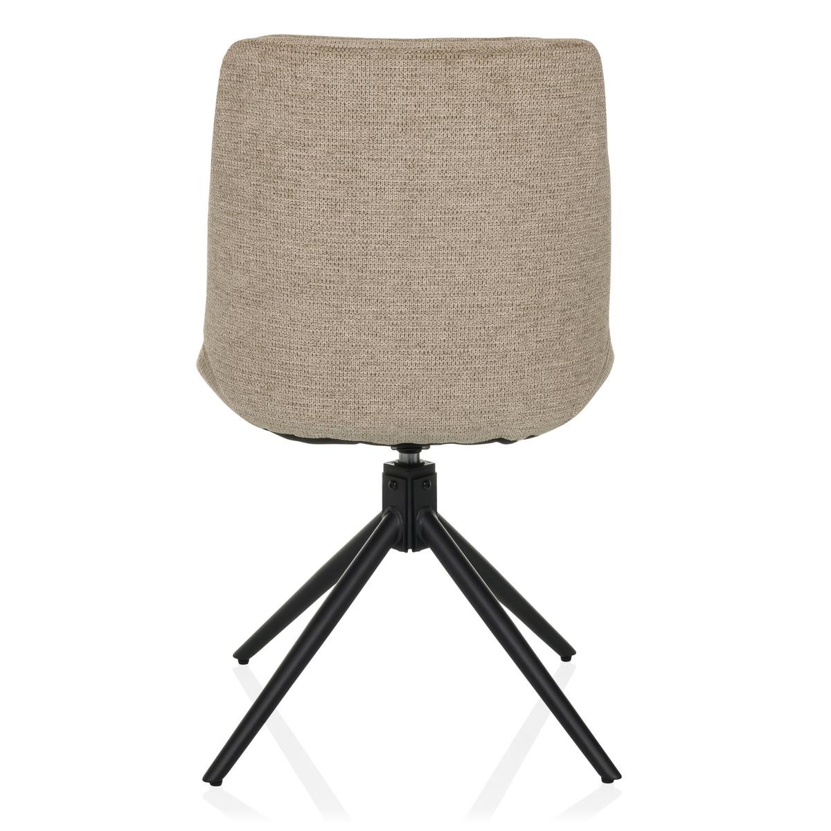 Vrtljivi Stol Tarviso I, Bež - črna/bež, Moderno, kovina/tekstil (53/89/58cm) - MID.YOU