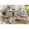 Gartenstuhl Luca - Schwarz/Orange, MODERN, Stein/Metall (38/92/46cm) - MÖMAX modern living