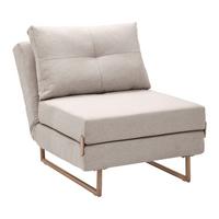 Fotoliu extensibil MALIC - bej, Modern, metal/textil (80/84/90cm) - Bessagi Home