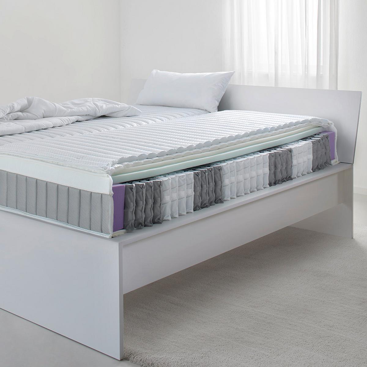 Taschenfederkernmatratze Thermo Adapt H3 ca. 120x200cm - Weiss, Textil (120/200cm) - Premium Living