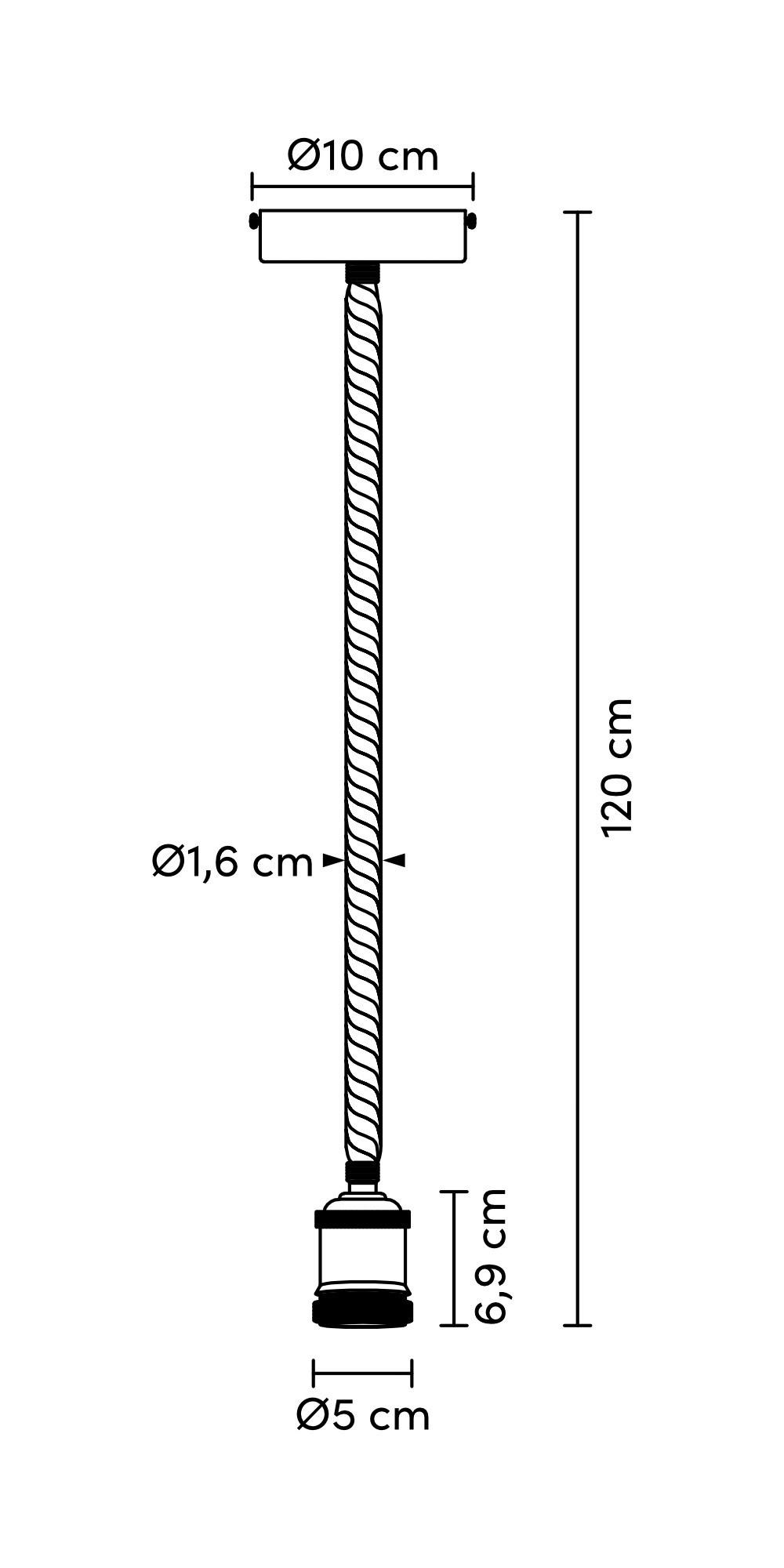 LAMPUPPHÄNG CHRISTIAN - brun, Lifestyle, textil (120cm) - Mömax