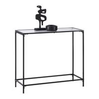 Konzolasztal Shine - fekete/áttetsző, Modern, Üveg/fém (80/70/30cm) - Mömax
