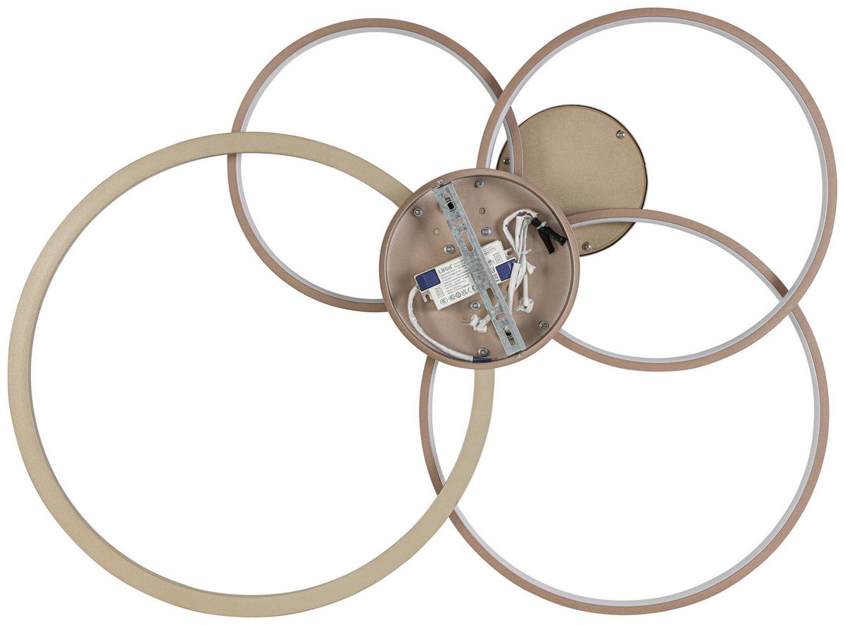 Plafonieră cu LED Genial - cappuccino/șampanie, Modern, plastic/metal (60/80/10,5cm) - Mömax