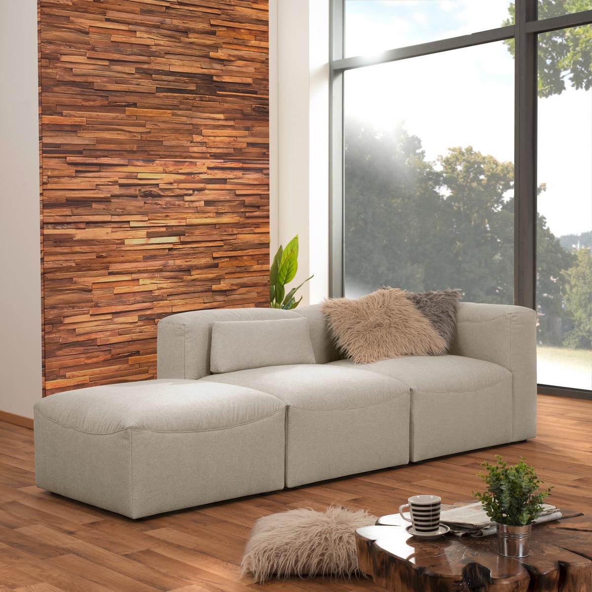 HOCKER LENA - Creme, Design, Kunststoff/Textil (75/45/75cm) - Max Winzer