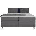 Boxspringbett in Grau ca. 160x200cm - Chromfarben/Grau, KONVENTIONELL, Kunststoff/Textil (160/200cm) - Premium Living Boxspringbett in Grau ca. 160x200cm - Chromfarben/Grau, KONVENTIONELL, Kunststoff/Textil (160/200cm) - Premium Living