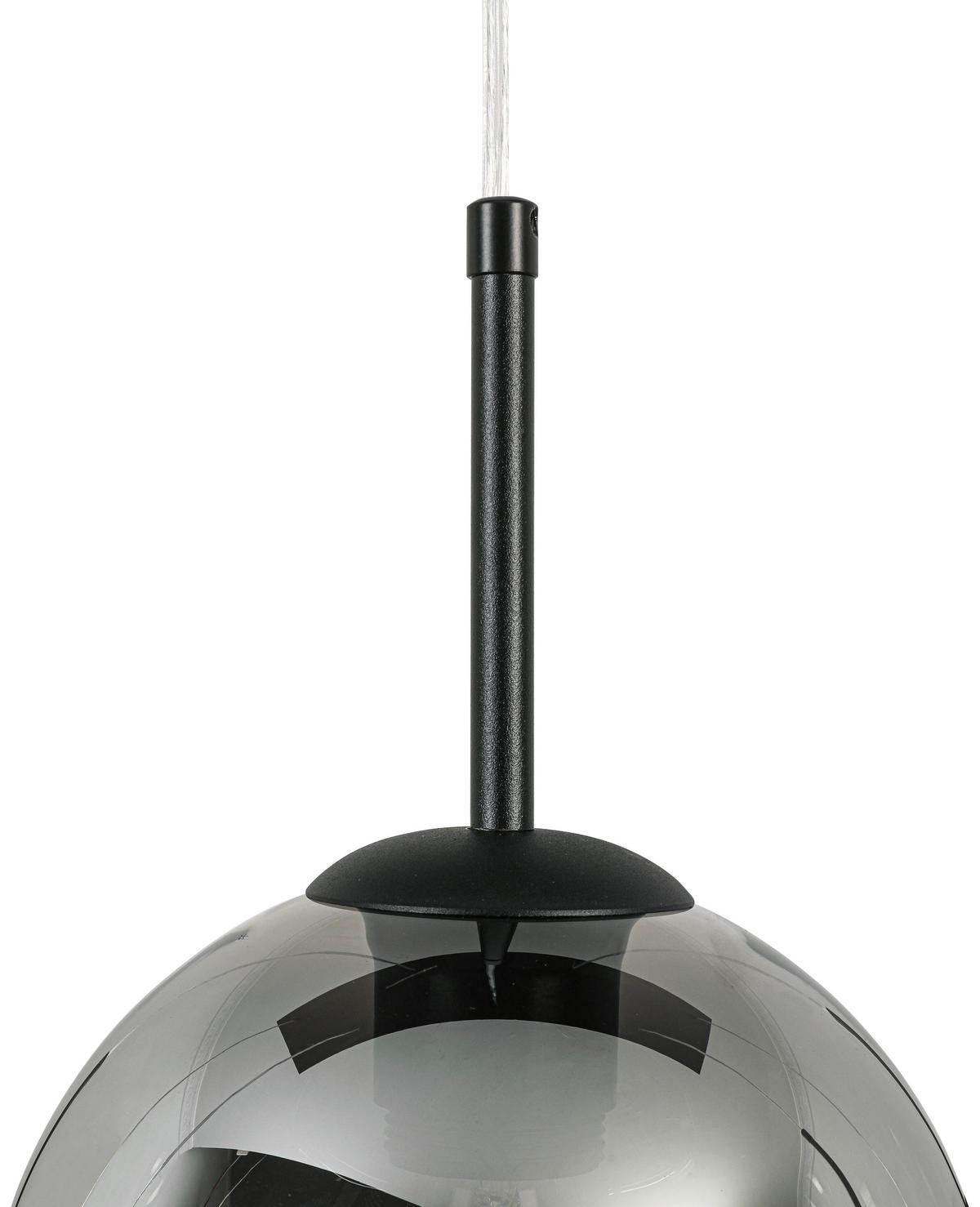 LAMPA WISZĄCA VICTORIA - czarny/kolor chromowy, Trend, tworzywo sztuczne/metal (110/31/120cm) - Novel