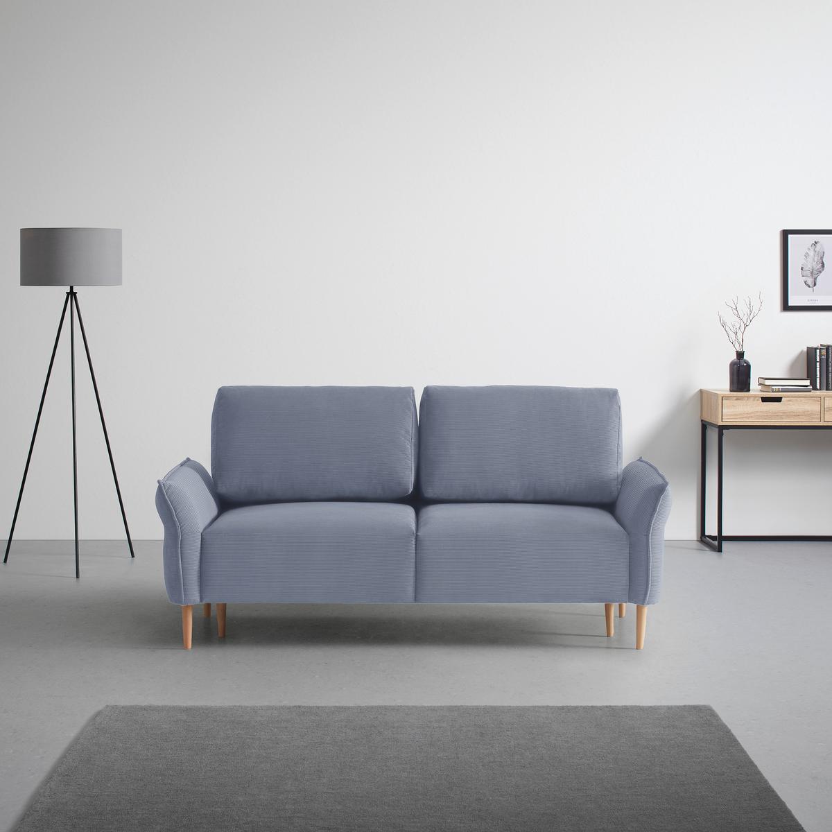 CANAPEA CU 3 LOCURI CUSTOM - gri albastru, Modern, textil (183/85/92cm) - Mömax