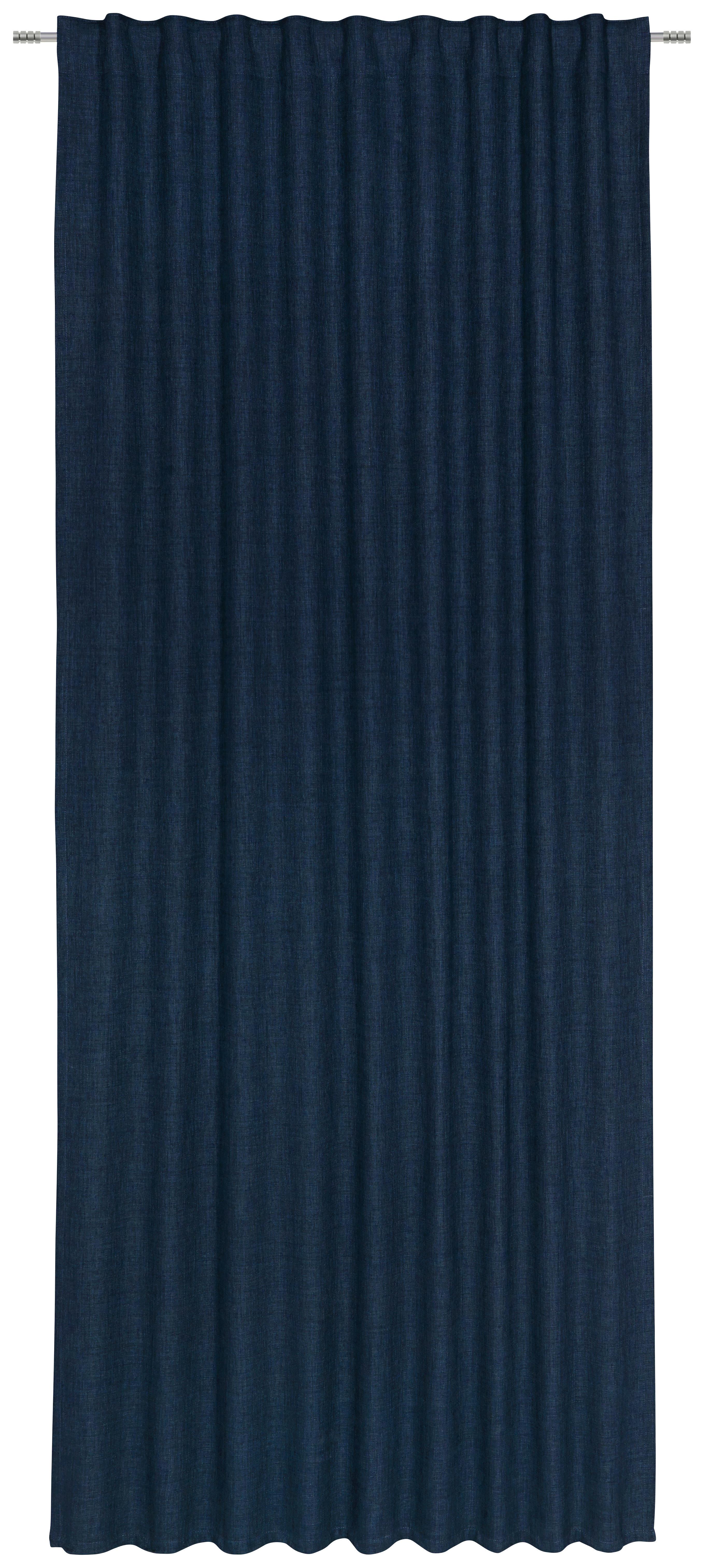 Perdea prefabricată Leo - albastru închis, textil (135/255cm) - Premium Living