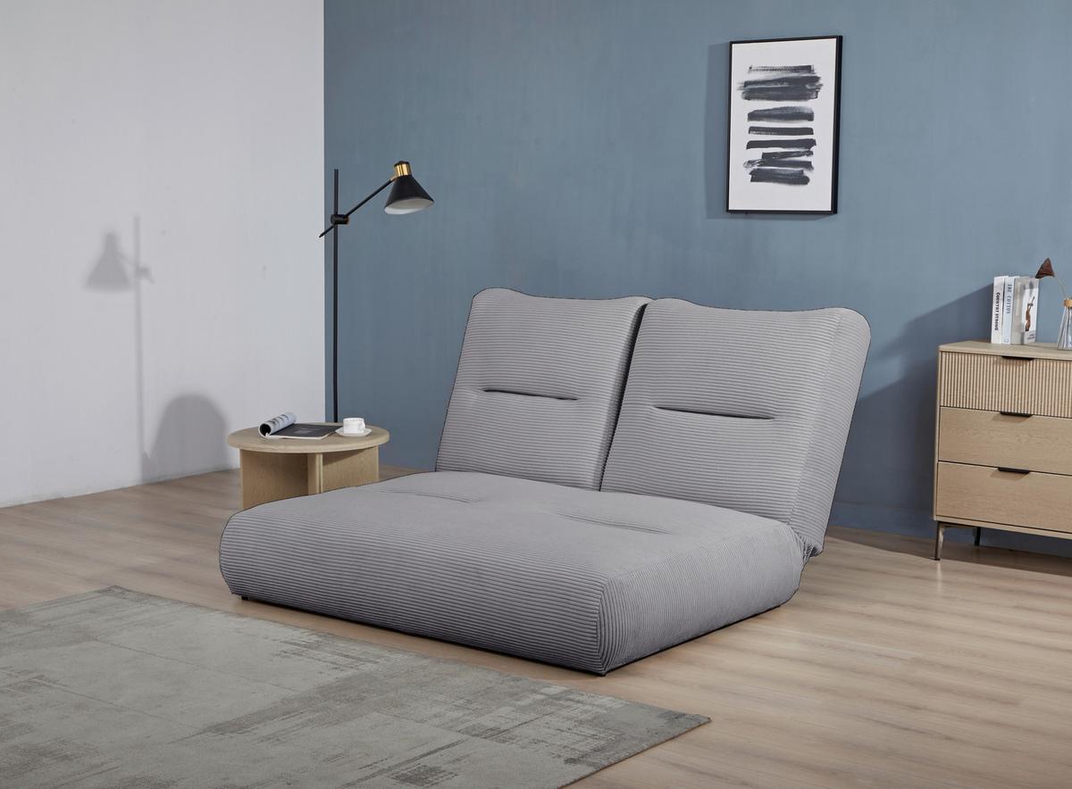 Zofa Luna, Siva, Funkcija Ležišča - siva, Design, tekstil (159/88/160cm) - Livetastic
