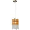 HÄNGELEUCHTE STAB - Champagner/Transparent, MODERN, Glas/Kunststoff (20/20/150cm)