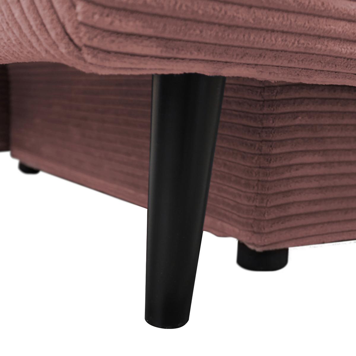 Canapea extensibila FIORE - roz antic, Design, textil (202/85/99cm) - Modern Living