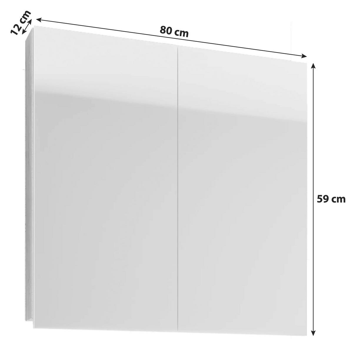 Omara Z Ogledalom Vcb 1, Hrast - hrast sonoma, Basics, steklo/leseni material (80/59/12cm) - MID.YOU