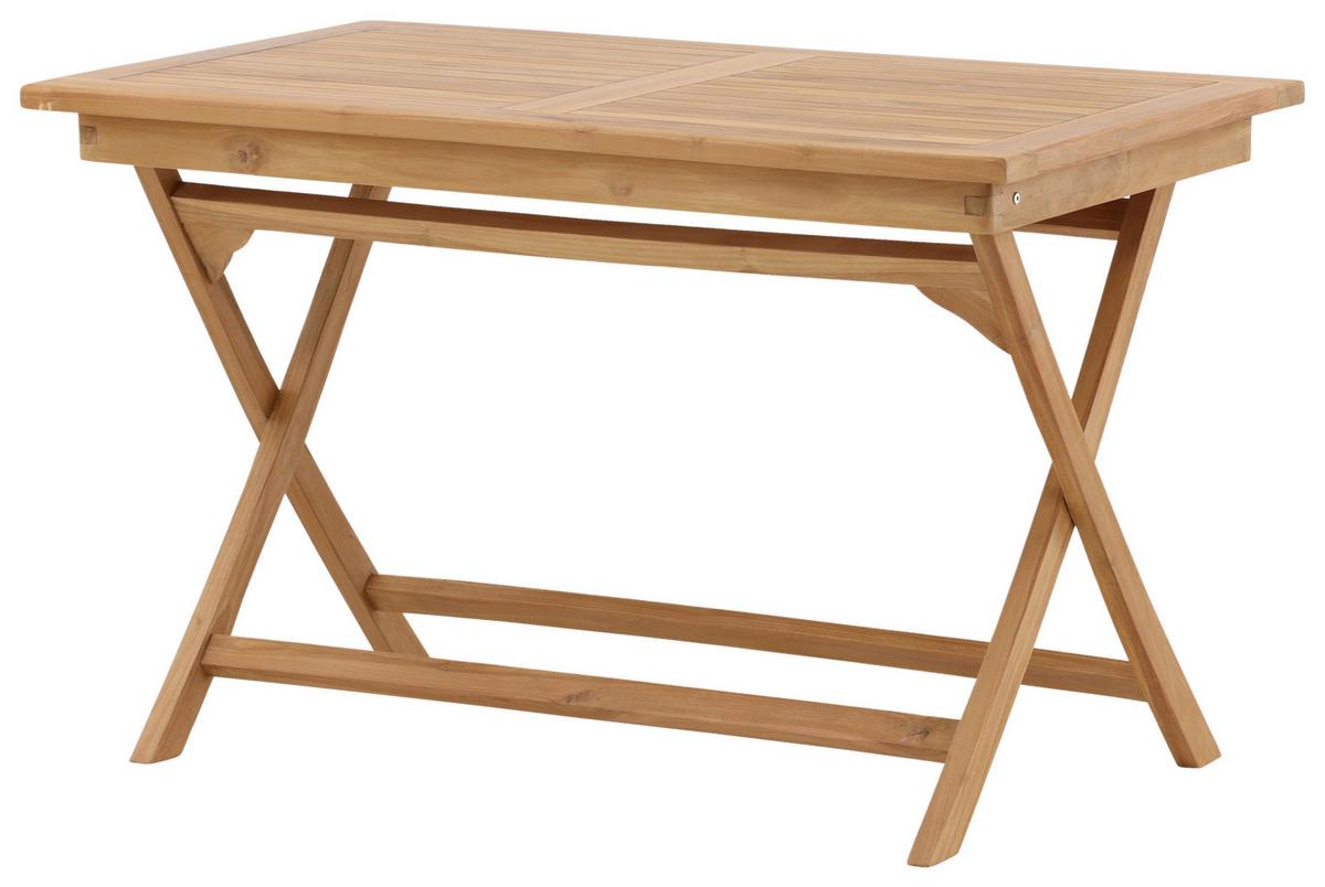 Gartentisch Kenya ca. 120x70x75 cm Teakholz - Teakfarben, KONVENTIONELL, Holz (120/70/75cm) - Gardenson