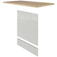 Küchenunterschrank Levi, in Lichtgrau glänzend - Grau, MODERN, Holzwerkstoff (110/60cm) - FlexWell
