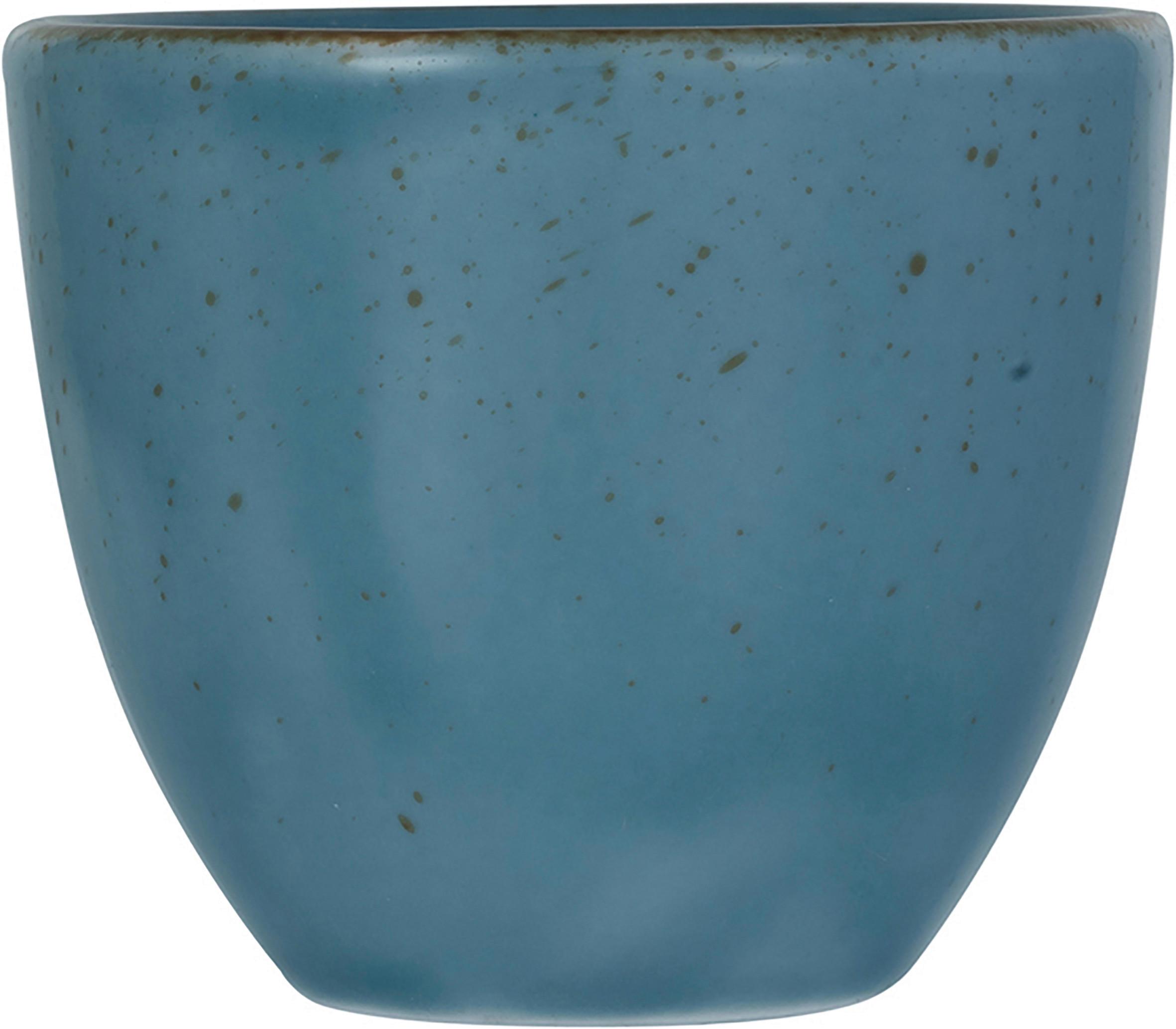 Espressotasse Capri aus Porzellan ca. 80ml - Blau, MODERN, Keramik (6,5/6,5/6cm) - Premium Living