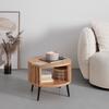 SIDOBORD MADDI -TREND- - svart/naturfärgad, Lifestyle, metall/trä (50/40/50cm) - Mömax