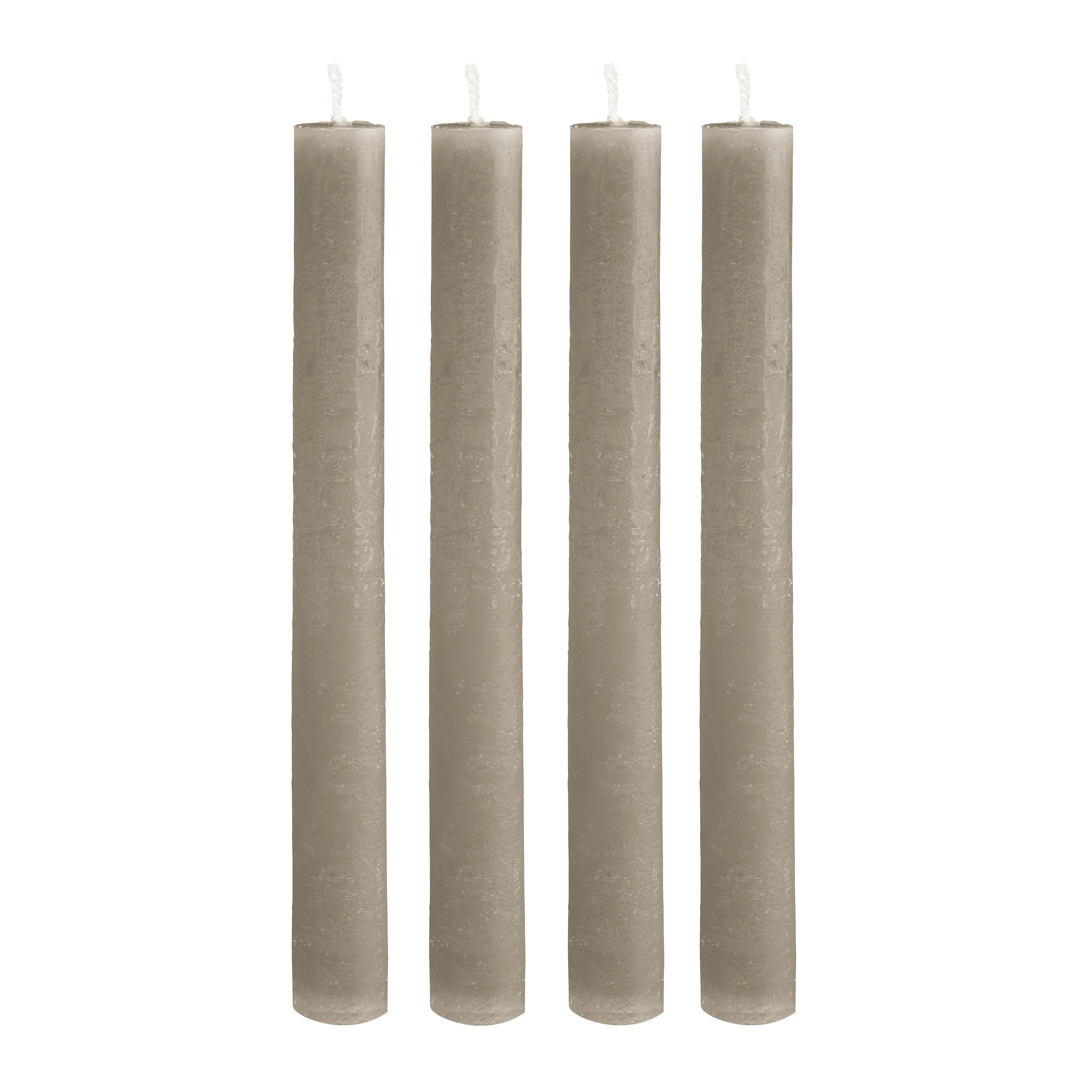 Stabkerze Melia Taupe - Taupe, Basics (2/20cm) - Modern Living