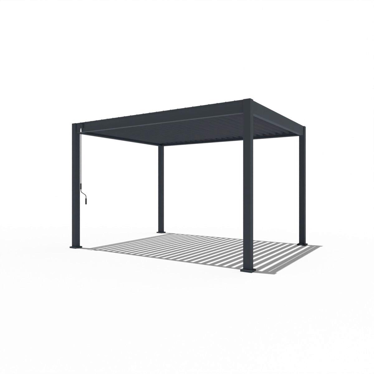 Pergola Trumpf, Antracit, 3x4m - barve grafita, Basics, kovina (300/255/400cm) - Gardenson