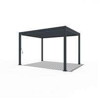 Pergola Trumpf, Antracit, 3x4m - barve grafita, Basics, kovina (300/255/400cm) - Gardenson
