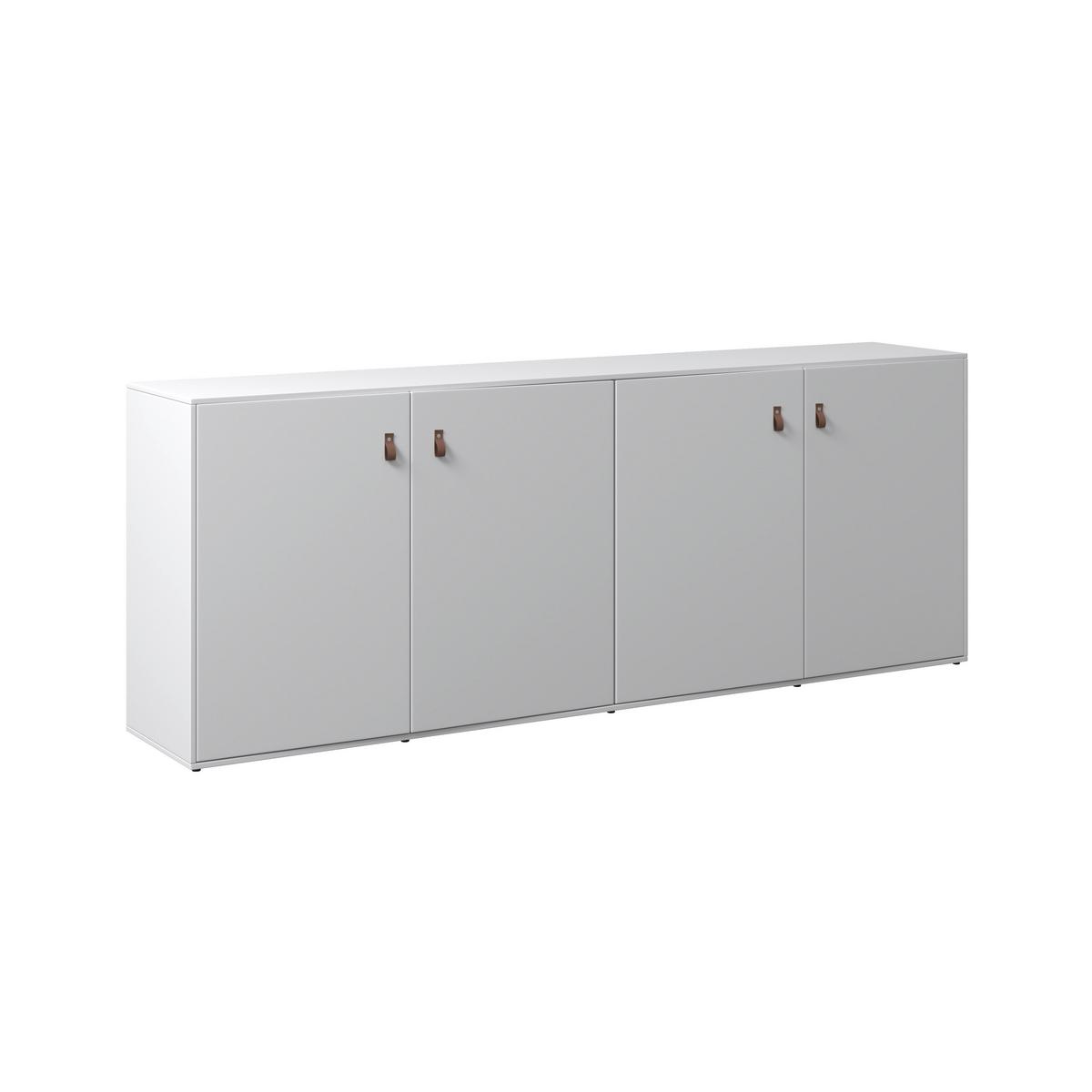 Comodă cu uși MICK - alb, Modern (180/69,5/40cm) - Bessagi Home