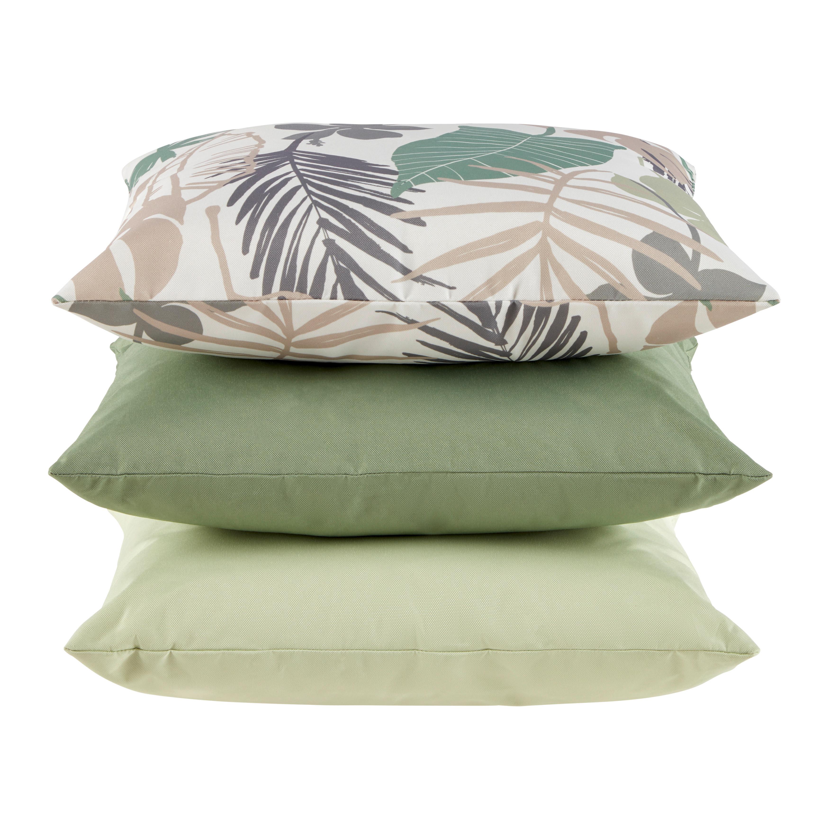 Jastuk 45x45 Cm Palmblatt - siva/zelena, Konvencionalno, tekstil (45/45cm) - Modern Living