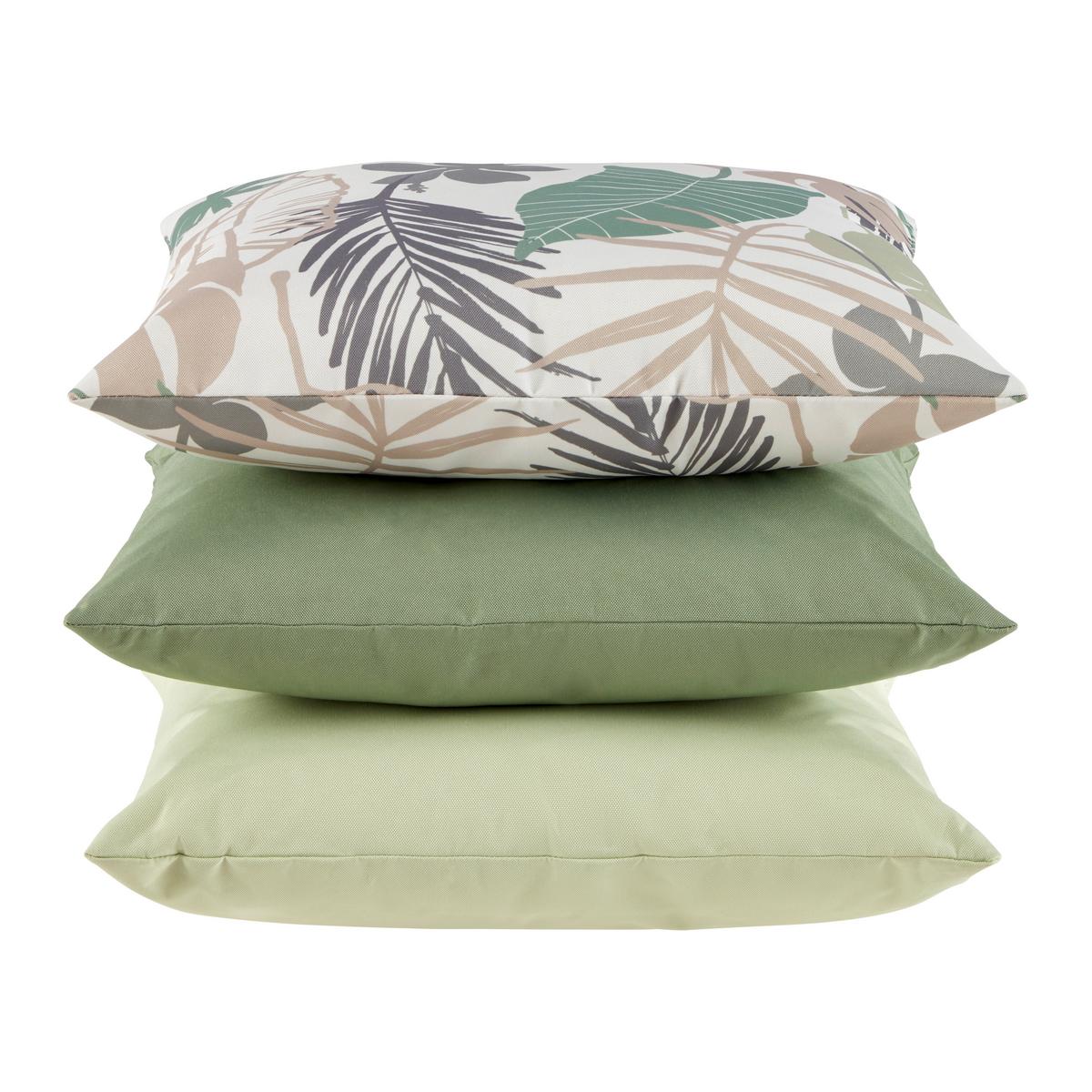 Jastuk 45x45 Cm Palmblatt - siva/zelena, Konvencionalno, tekstil (45/45cm) - Modern Living