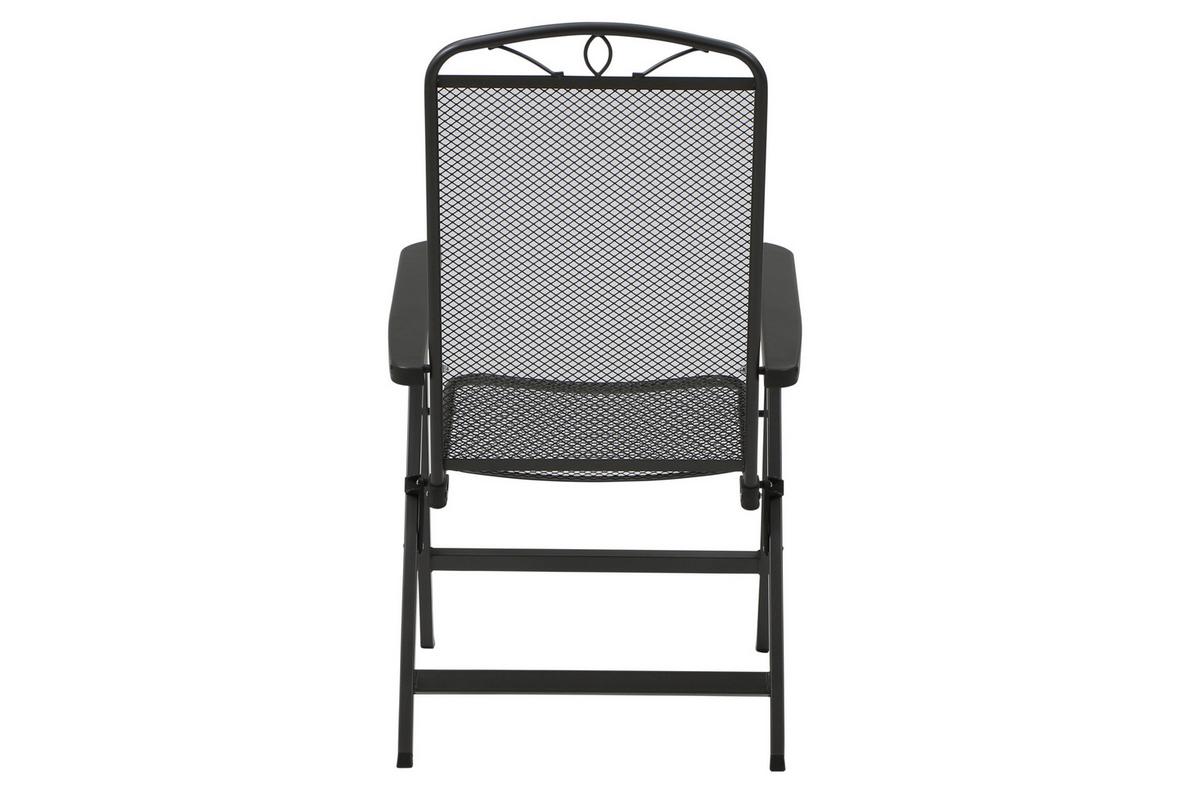 Gartenklappstuhl-Set Elda 4-tlg. Anthrazit - Anthrazit, Basics, Metall (65/103/60cm) - Siena Garden