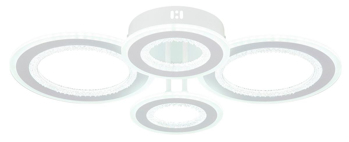 Led-deckenleuchte 67372-54 Anthony - Klar/Weiss, Design, Kunststoff/Metall (59/42/12cm) - Globo