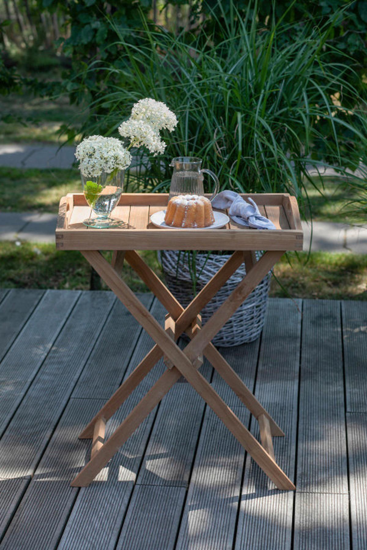Gartenklapptisch Woodie Teak - Teakfarben, Basics, Holz (40/75/60cm) - Gardenson