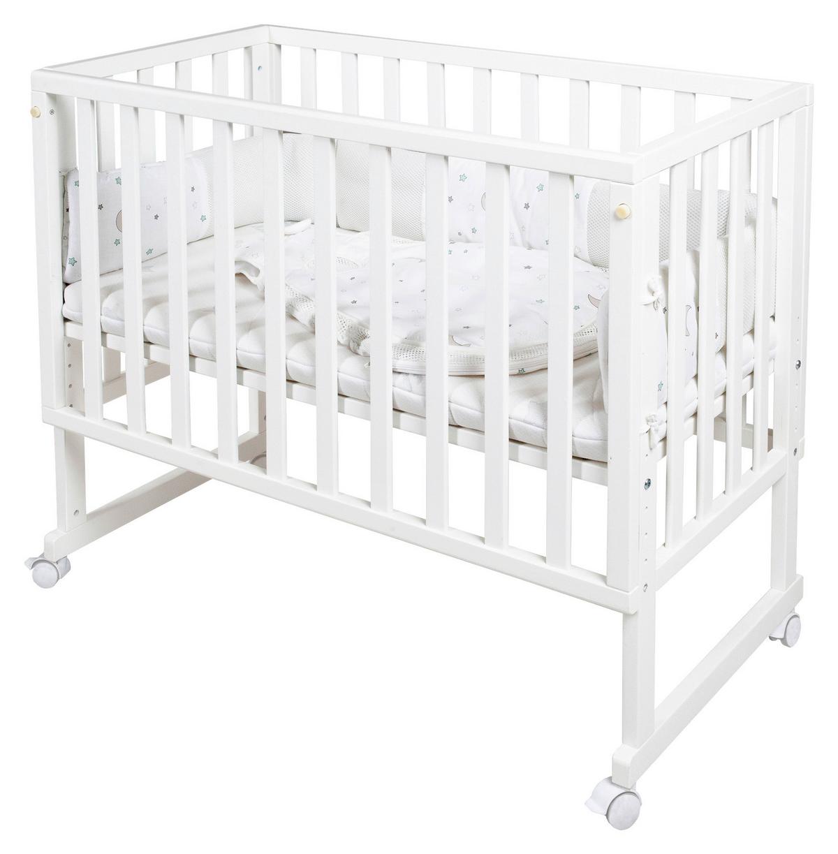 Stubenwagen Sternenzauber Weiß - Weiß, ROMANTIK / LANDHAUS, Holzwerkstoff/Textil (50/81cm) - Roba