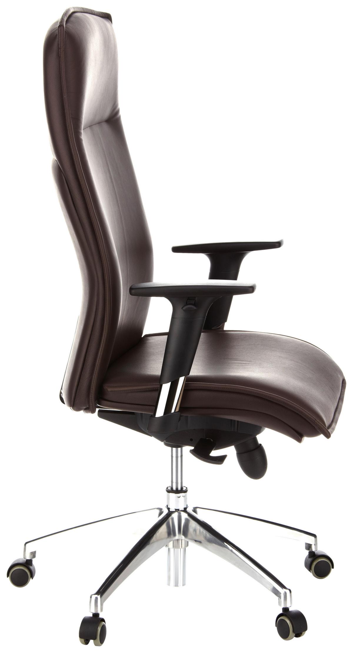 Drehstuhl Murano 20 Dunkelbraun - Dunkelbraun/Schwarz, MODERN, Leder/Kunststoff (59/133/52cm) - MID.YOU