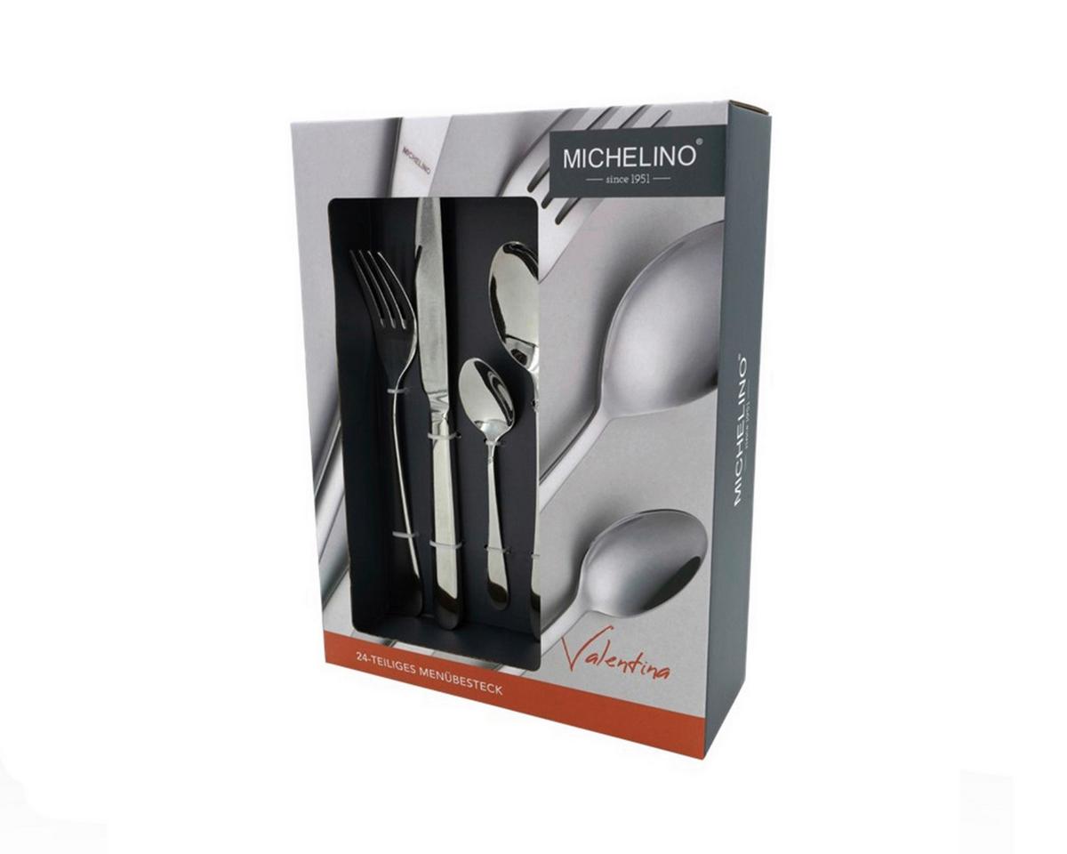 ZESTAW SZTUĆCÓW 55520 - kolor srebrny, Basics, metal (7/29/21cm)