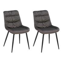 ZESTAW KRZESEŁ KÖLN - szary, Modern, metal/drewno (46/91/61cm) - Livetastic
