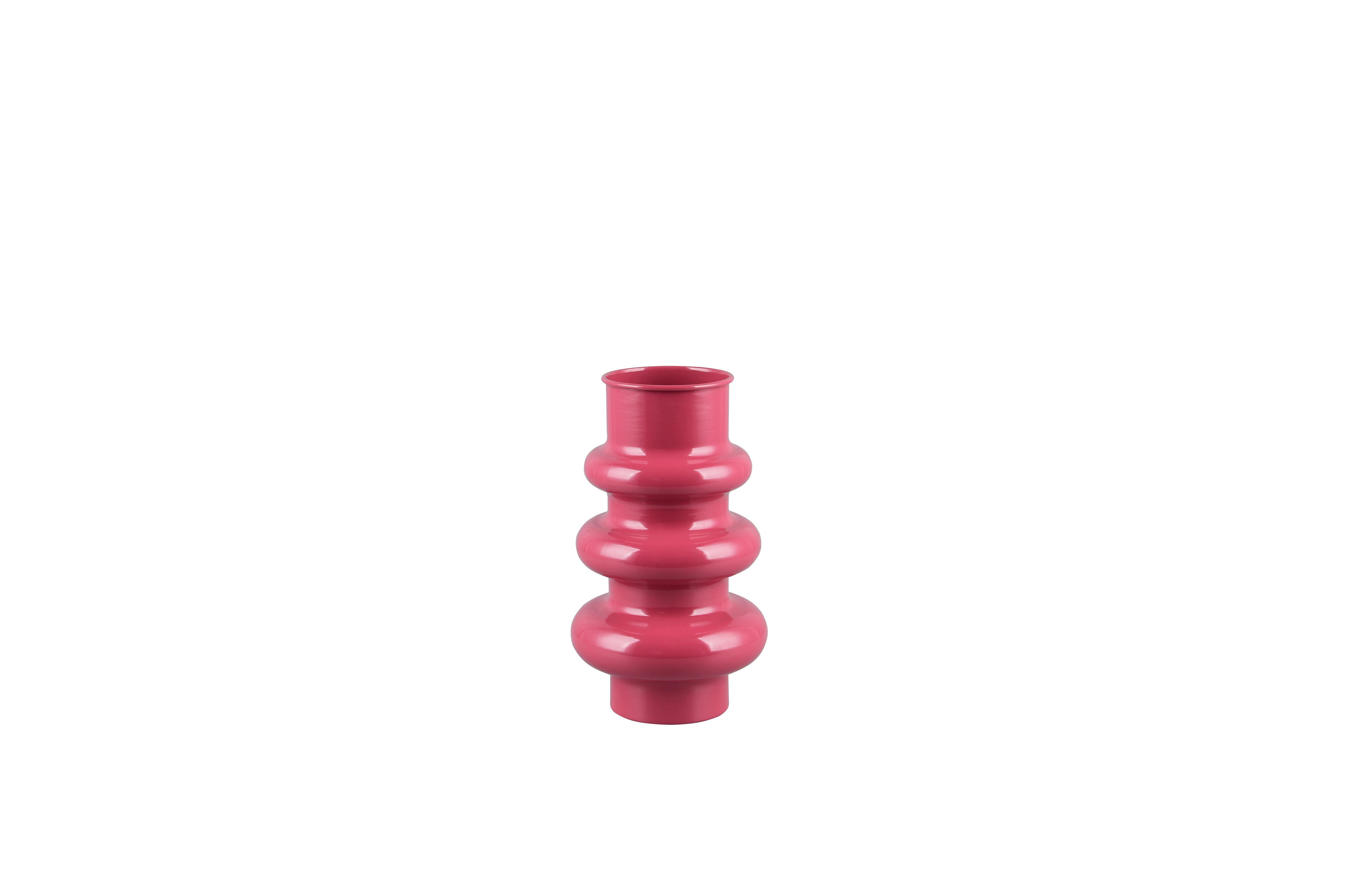 Dekovase Hoop Rot - Rot, Basics, Metall (17/17/30cm)