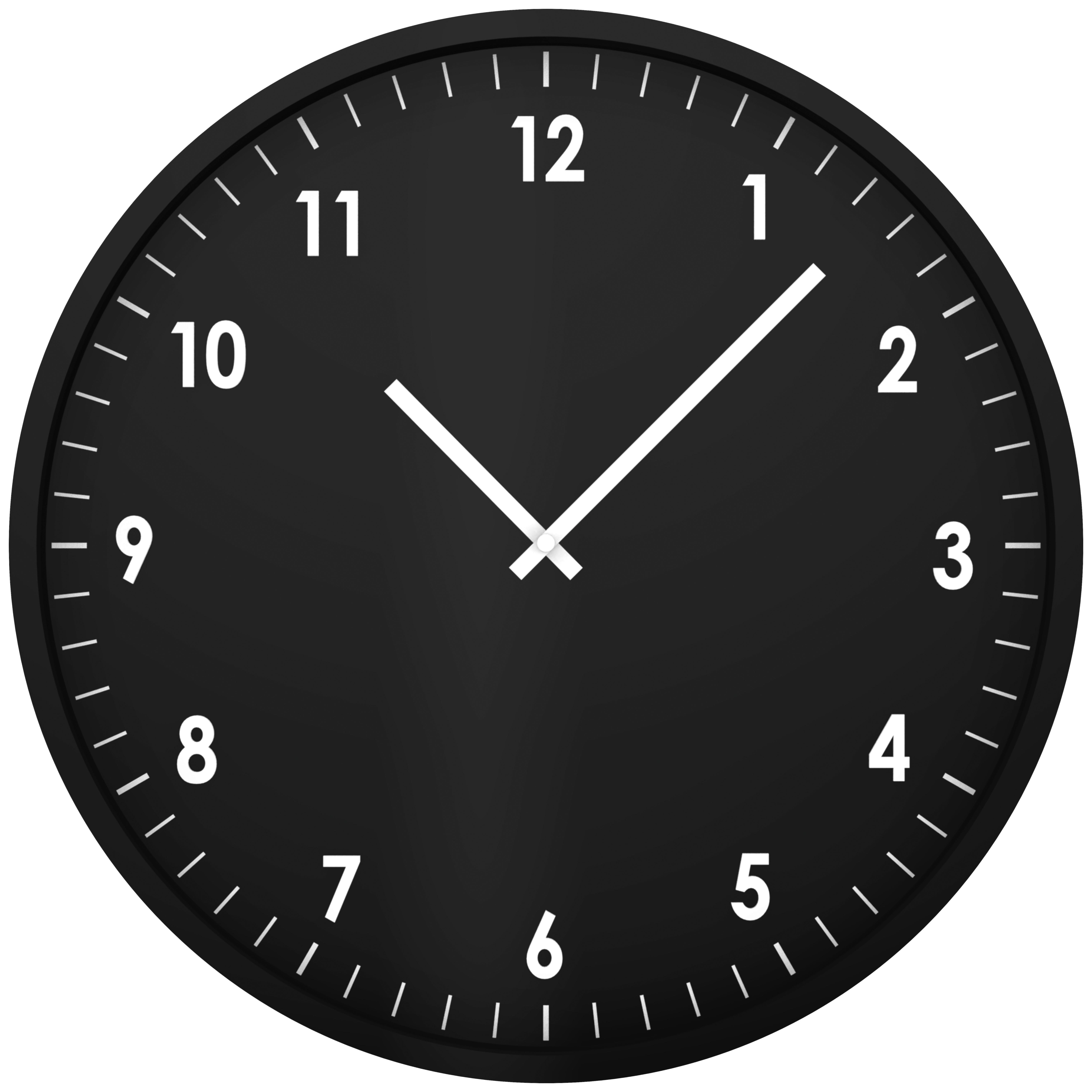 Wanduhr Kelly Ø ca. 50,8cm - Weiss/Schwarz, Glas/Papier (50,8cm) - Premium Living